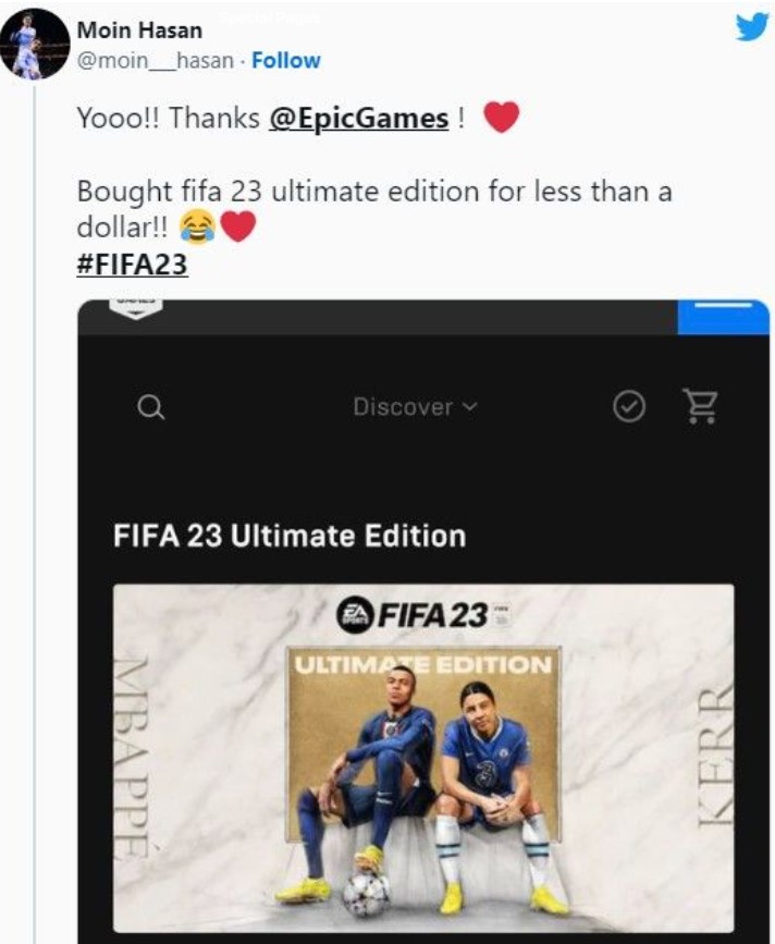 FIFA 23 was accidentally sold for 1 TL