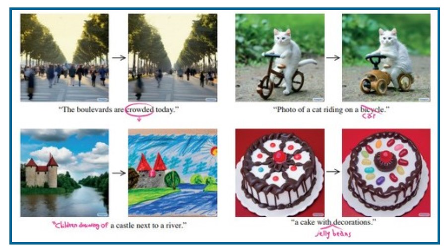 Developed by Google and others to modify AI-generated images by changing words from "cat on a bicycle" to "cat on a car"